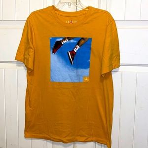 yellow-orangish  sky air jordan t-shirt